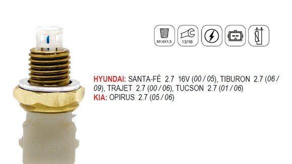 Imagen de SENSOR TEMPERATURA AGUA HYUNDAI TUCSON/SANTA FE 2.7